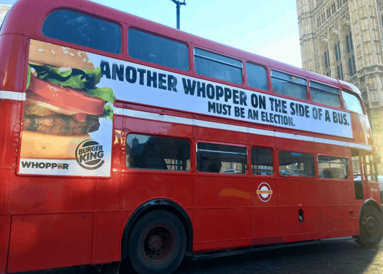 Burger King Have Parked A ‘Whopper’ Bus Outside Of Westminster