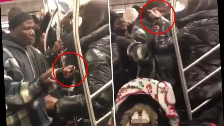 A Knife Vs Knife Fight Broke Out On A Packed Train In Front Of A Baby (VIDEO)