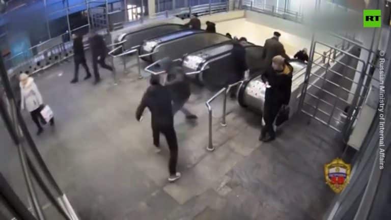 Subway Thief Steals Man’s Phone And Then Kicks Him Down The Escalator (VIDEO)