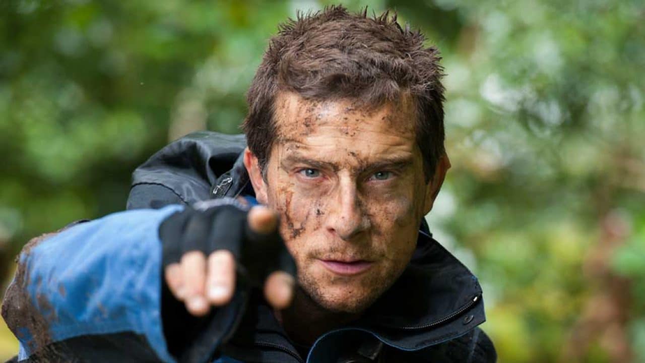 Bear Grylls accidentally flashes his privates as he live 