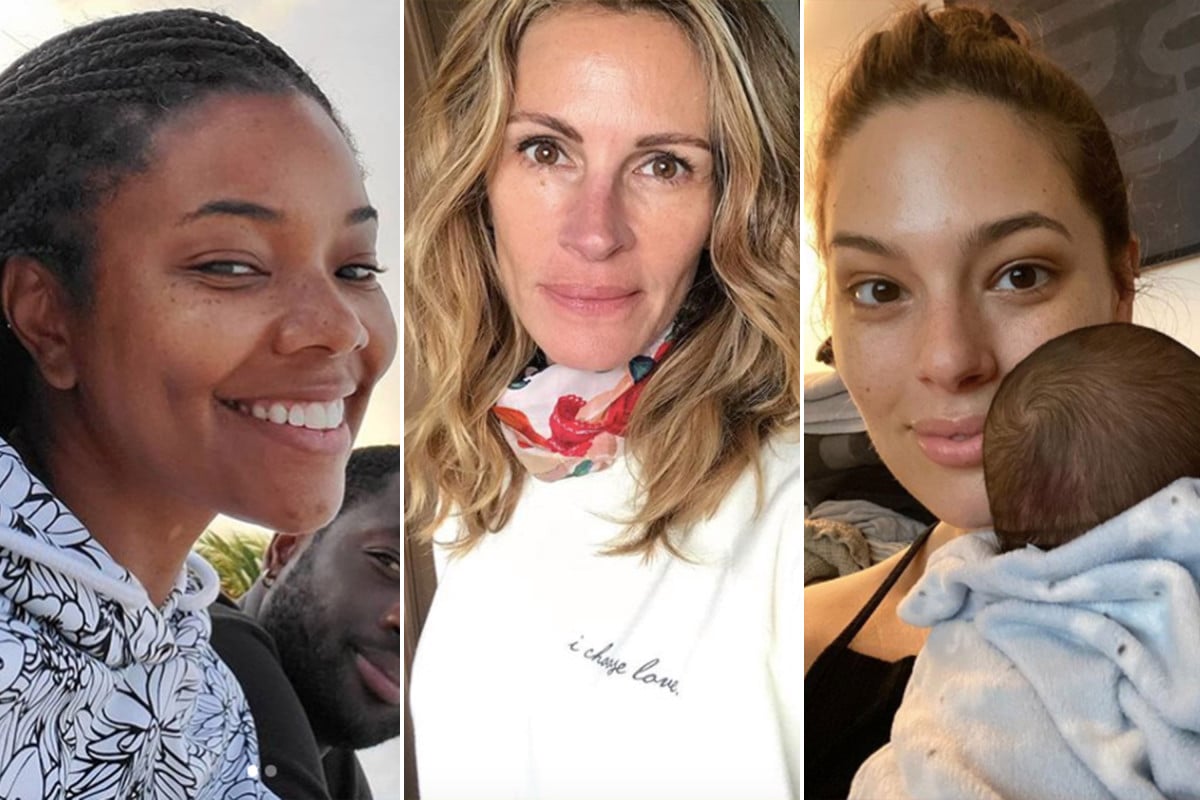 Brave Celebrities Are Heroically Going Makeup Free While Social
