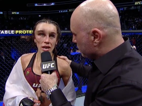 Nuggets mascot gets KO'd by UFC star Joanna Jedrzejczyk