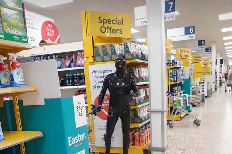 A Man In A Gimp Suit Was Spotted Shopping For Essentials In Tesco