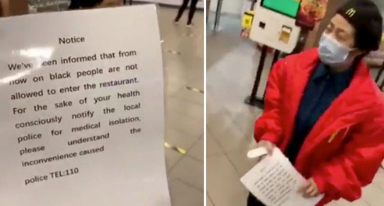 Chinese McDonald’s Bans Black People After A Few Africans In The City Tested Positive For Coronavirus