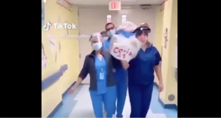Nurses Slammed For Recreating ‘Coffin Dance’ Meme On TikTok With ‘Dead Body’ Marked COVID-19 (VIDEO)