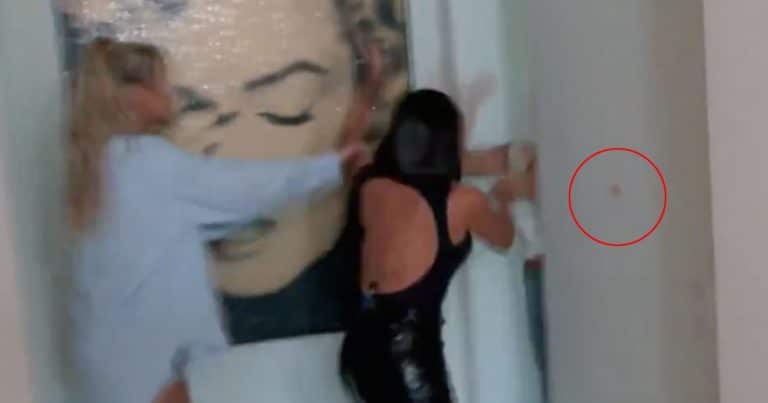 Kourtney Kardashian Slapped Kim So Hard Her Makeup Transferred To The Wall (VIDEO)