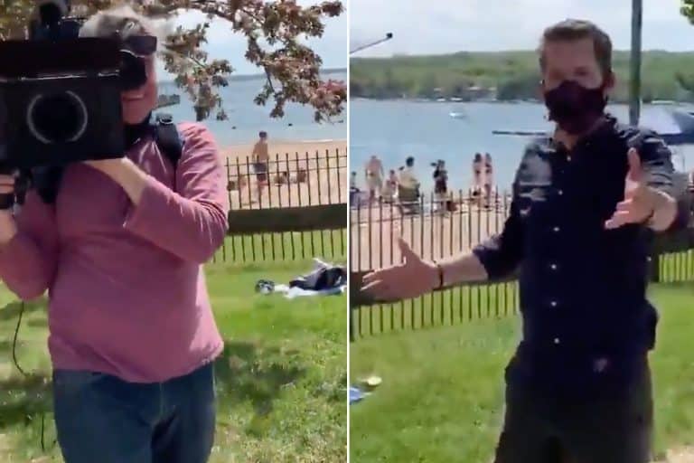 Man Points Out MSNBC Camera Man Isn’t Wearing A Mask During Mask-Shaming News Report (VIDEO)