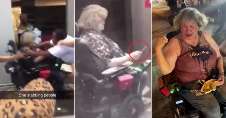 Old Lady In Wheelchair Tries To Stop Minnesota Rioters By Stabbing Them, Gets Brutally Attacked (VIDEO)