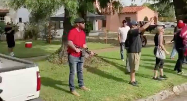 A White Civilian Pulled An AR-53 On Protesters In Upland, California