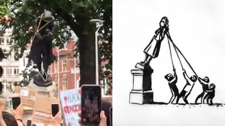 Banksy Makes A Genius Suggestion As To What Should Replace Edward Colston Statue In Bristol