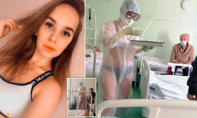 ‘Hot Nurse’ Punished For Wearing Bra & Panties Under PPE Gets Modelling Contract