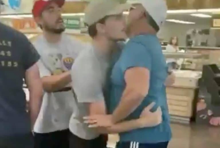 Watch This American Anti Masker Throw A Tantrum And Have To Be Carried Out By Own Son