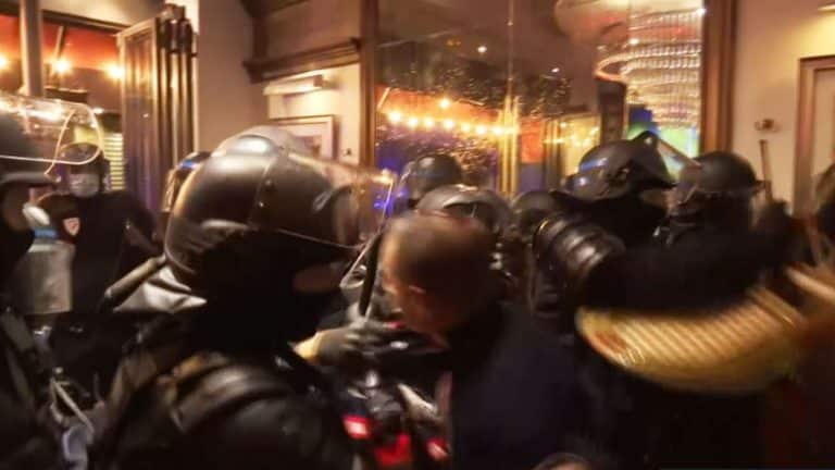 Here’s Footage Of Paris Riot Police Storming A Bar Where Punters Were Watching Football And Not Observing Social Distancing