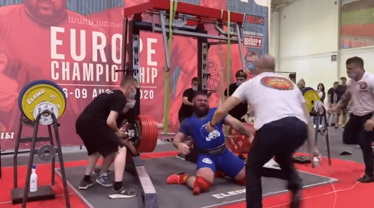 Russian Weightlifter Breaks Both His Knees After Squat Goes Horribly Wrong (VIDEO)
