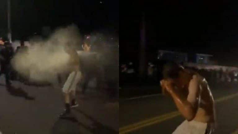 BLM Protester Tries To Fight Armed Police, Gets Absolutely BLITZED With Pepper Spray