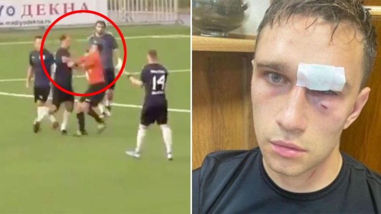 Russian Footballer Gets Red Card & KO’s Ref After Saying ‘Give Me A Red Card And I’ll Hit You’