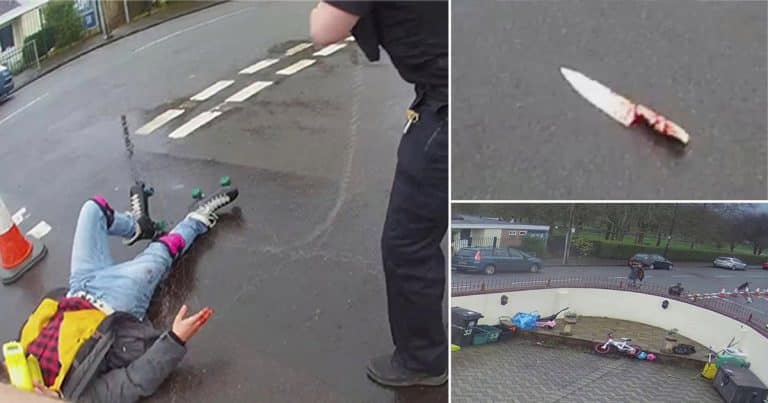 Knife-Wielding Rollerskater In Bristol Tasered By Police After Stabbing Three People (VIDEO)