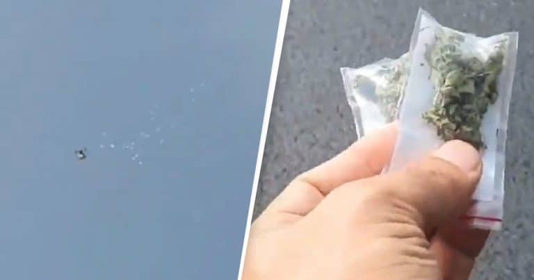 A Drone Dropped Free Bags Of Weed Over A City Square In Tel Aviv