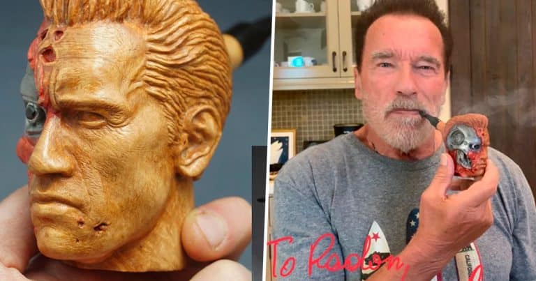 Fan Carves Awesome Arnold Schwarzenegger Pipe And Arnie Gets In Touch To Buy It