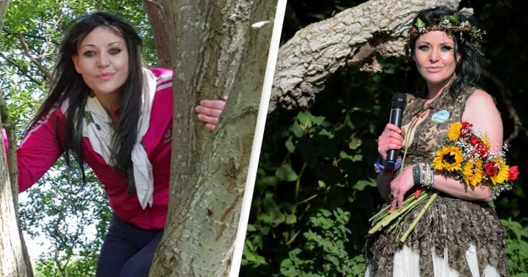 A Woman Who Married A Tree Has Celebrated Her First Wedding Anniversary