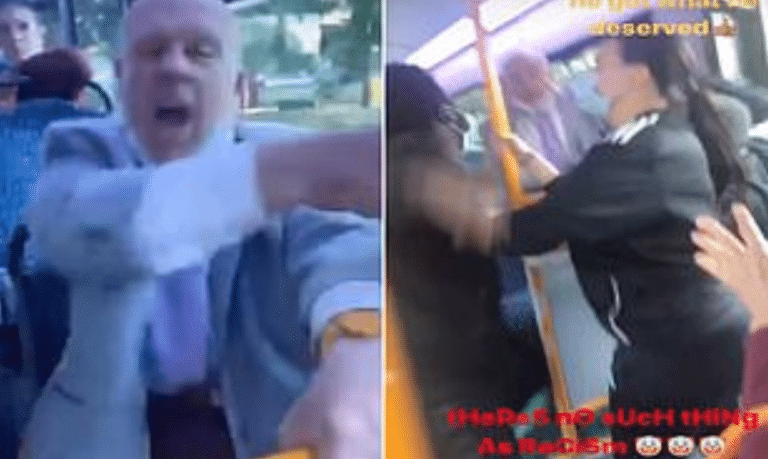 Racist Pensioner Gets Beaten Up On London Bus After Calling Black Passengers ‘Monkeys’ (VIDEO)