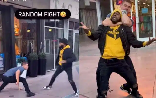 Man In A Wu-Tang Hoodie Embarrasses Himself After Challenging Dude To A Street Fight (VIDEO)