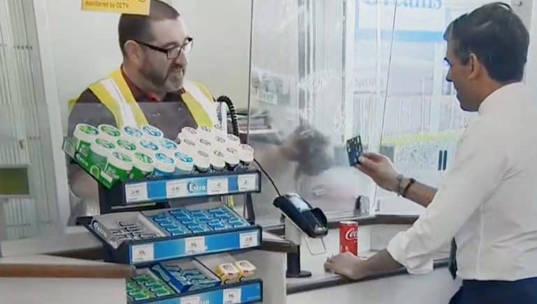 Rishi Sunak Doesn’t Know How To Use A Contactless Card; Has Probably Never Been Shopping