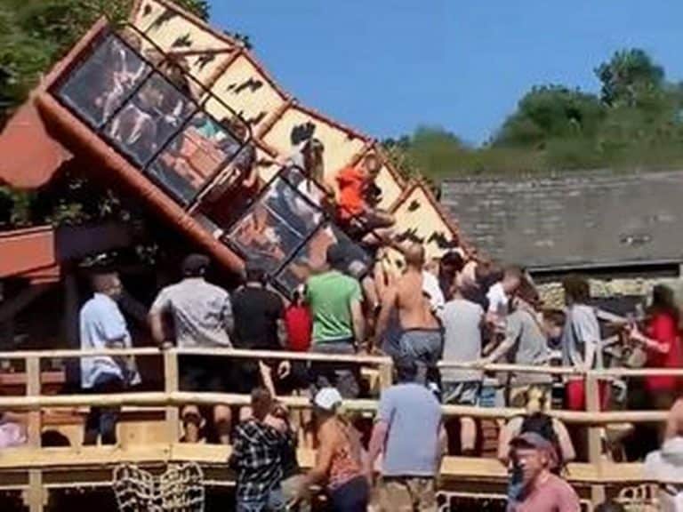 Watch Ride Collapse With Young Children On It At UK’s Oldest Theme Park