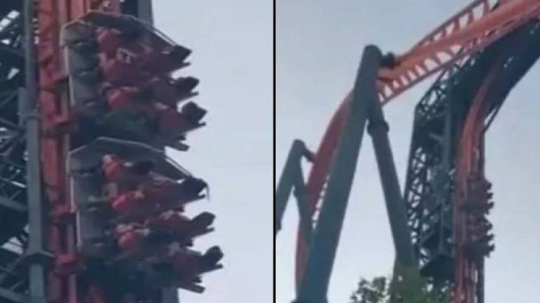 Awful Video Shows People Trapped Vertically On A Rollercoaster 160 Feet In The Air