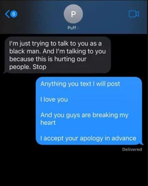 Kanye West Posts His Text Messages To P Diddy, Claims Diddy Threatened
