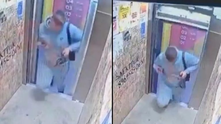 Watch The Terrifying Moment A Man Almost Gets His Head Chopped Off By Falling Lift