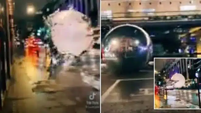 Giant Balls Cause Chaos Rolling Around The Streets Of London