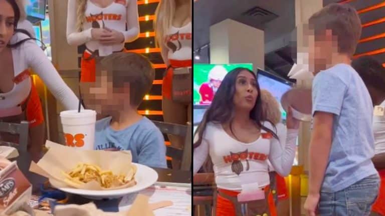 A Five Year Old Kid Got Treated To A Hooters For His Birthday
