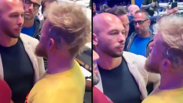 Andrew Tate And Jake Paul Square Off Ringside After Tommy Fury Fight