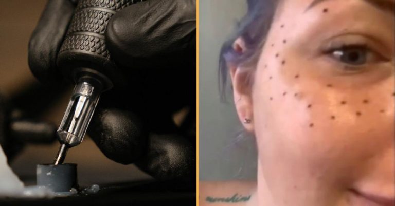 Woman Asks Tattooist To Give Her Freckles But Is Horrified By Results