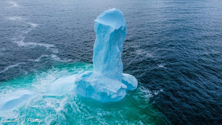 Here’s A Photo Of A Penis Shaped Iceberg Off The Coast Of A Town Called Dildo