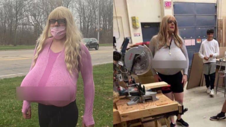 The Trans Teacher With The Enormous Z-Cup Breasts Returns To Classroom At New School