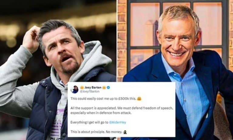 Joey Barton Starts GoFundMe As Jeremy Vine Sues Him For £250k Over ‘Bike Nonce’ Tweet
