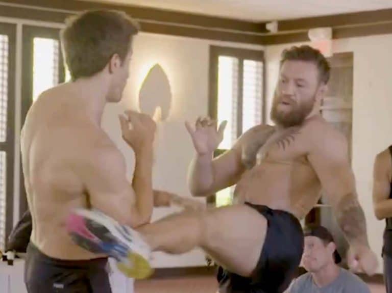 Conor McGregor & Jake Gyllenhaal Rehearse Final Fight Scene In ‘Road House’