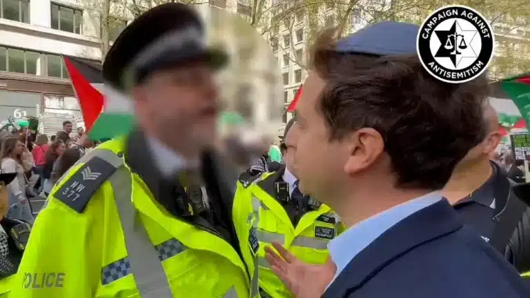 Police Officer Threatens To Arrest Man For Being ‘Quite Openly Jewish’ Near Pro-Palestine March In London