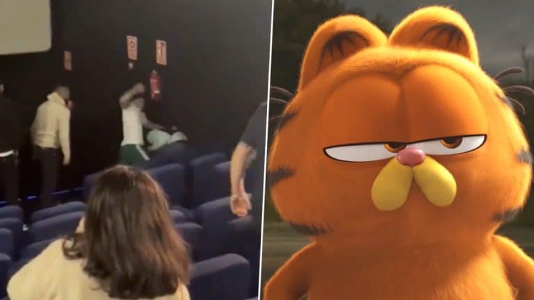 WATCH: A Fight Broke Out During A Screening Of The Garfield Movie