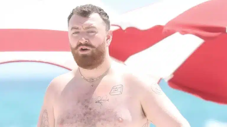 Sam Smith Is Going Viral For Wearing Red Versace Speedos On Miami Beach
