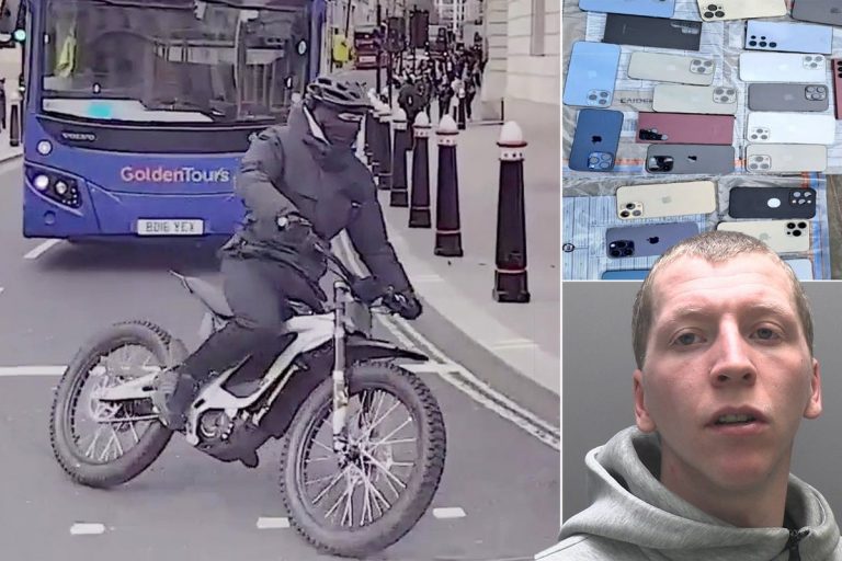 Moment Thief Is Smashed Off E-Bike After Snatching 24 Phones In 60 Minutes In London