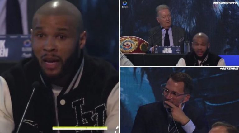 Chris Eubank Jr Calls Frank Warren & Eddie Hearn ‘Scumbags’ To Their Faces In Explosive Press Conference Speech