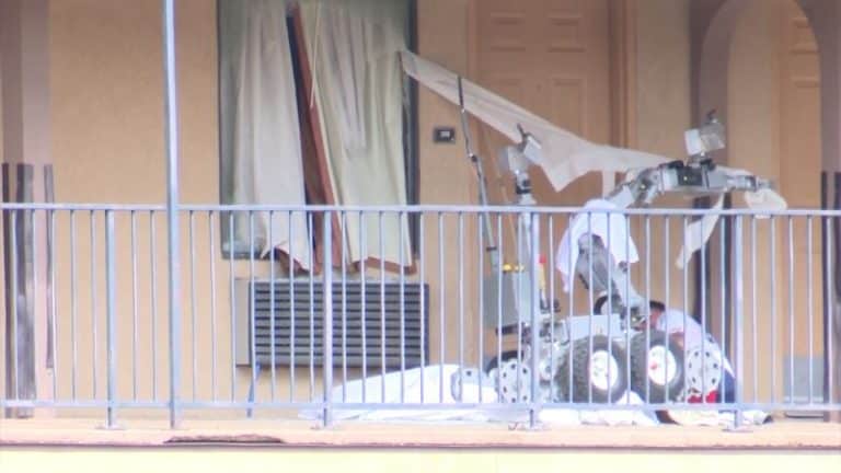 Unreal Video Of Police Robot Battering Criminal Barricaded In Hotel Room, Leading To First Police Robot Arrest Ever