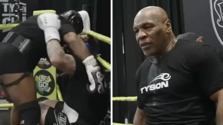 Mike Tyson Drops Sparring Partner With Brutal Body Shot Ahead Of Jake Paul Fight