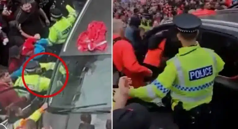 Moment ‘Drug Driver’ Is Dragged From Car After Liverpool Fans Struck In Title Parade