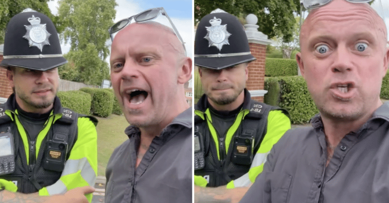 ‘British Patriot’ Completely Loses The Plot After Police Officer Refuses To Shake His Hand