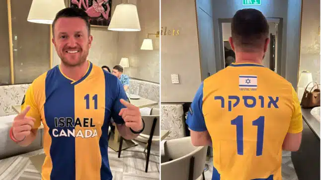 Maccabi Tel Aviv Are Annoyed With Tommy Robinson For Putting On Their Kit & Making Them Look Bad